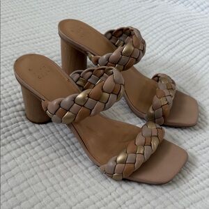 a new day Braided Sandals in Tan and Gold